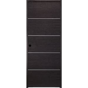 18 in. x 79 in. Avanti 4H Black Apricot Right-Hand Solid Core Wood Composite Single Prehung Interior Door