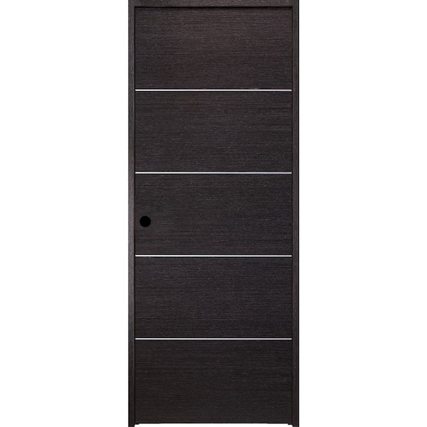 Belldinni 32 in. x 79 in. Avanti 4H Black Apricot Right-Hand Solid Core Wood Composite Single Prehung Interior Door