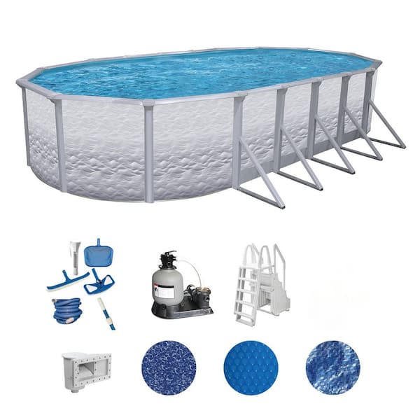 Liberty 18 ft. x 33 ft. Oval 52 in. Deep Hard Sided Above Ground Deluxe Pool Package
