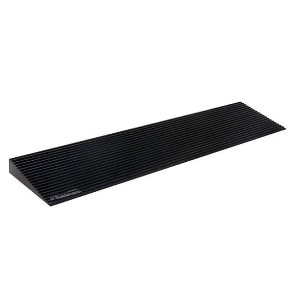 Angel Sar 1.6 in. 1500 lbs. Capacity Rise Threshold Ramp 35.4 in. Wide Natural Rubber Power Wheelchair Ramp for Doorways Driveways