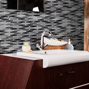 Jasper Gray 11.625 in. x 11.625 in. Hexagon Mixed Glass Mosaic Tile (14.07 sq. ft./Case)