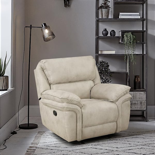 Arlo Sand Color Microfiber Manual Rocker Recliner