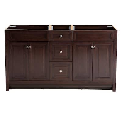 Brinkhill 60 in. W x 34 in. H x 22 in. D Bathroom Vanity Cabinet in Chocolate