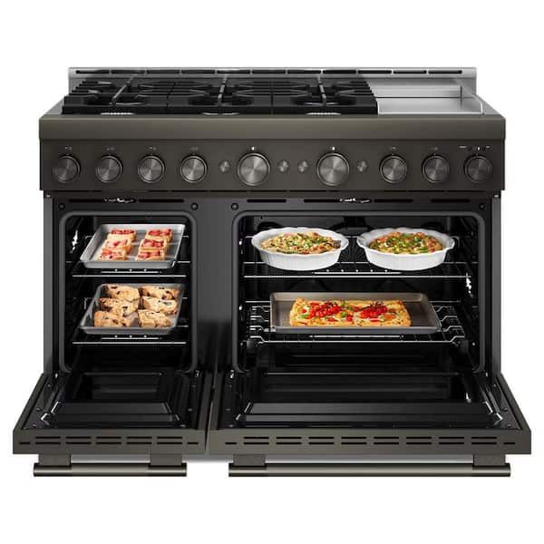 KitchenAid 48 in. 6 Burners Commercial-Style Double Oven Gas Range