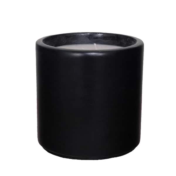 MPG (Set of 2) Smooth Cement Cylinder Citronella Candle in Matte Black
