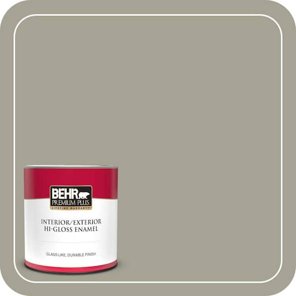 BEHR PREMIUM PLUS 1 qt. Home Decorators Collection #HDC-NT-01 Woodland Sage Hi-Gloss Enamel Interior/Exterior Paint & Primer