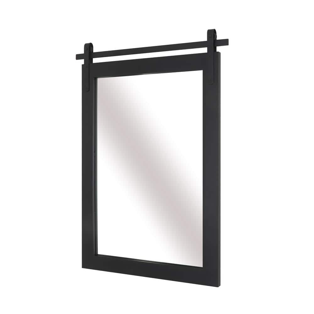 CLAVIE 18 in. W x 26 in. H Medium Rectangular Mirror Wood Framed Wall ...