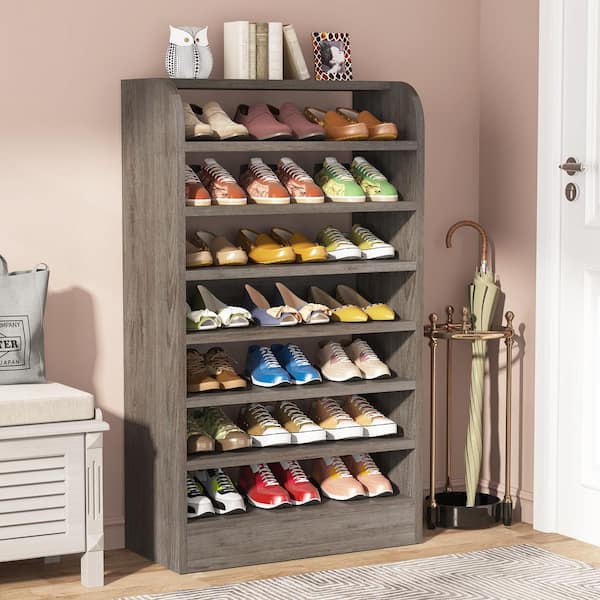 Tribesigns Wooden Shoe Cabinet, 5-Tier Shoe Organizer with Drawer