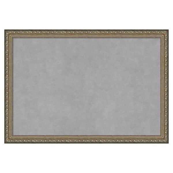 Amanti Art Parisian Silver 26 in. x 18 in. Framed Magnetic Board