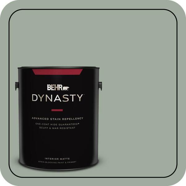 BEHR DYNASTY 1 gal. #PPU11-15 Green Balsam One-Coat Hide Matte Interior Stain-Blocking Paint & Primer