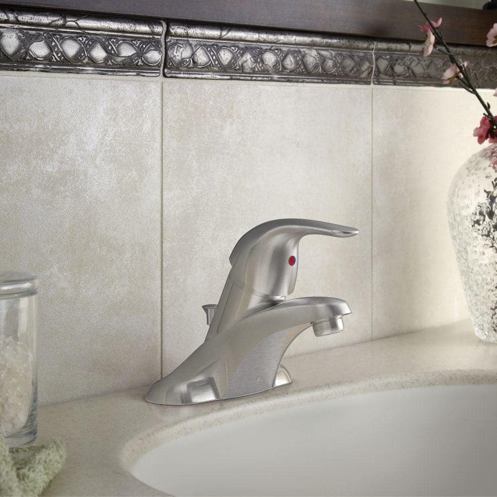 Adler Traditional Low Arc Brushed Nickel Bathroom Faucet