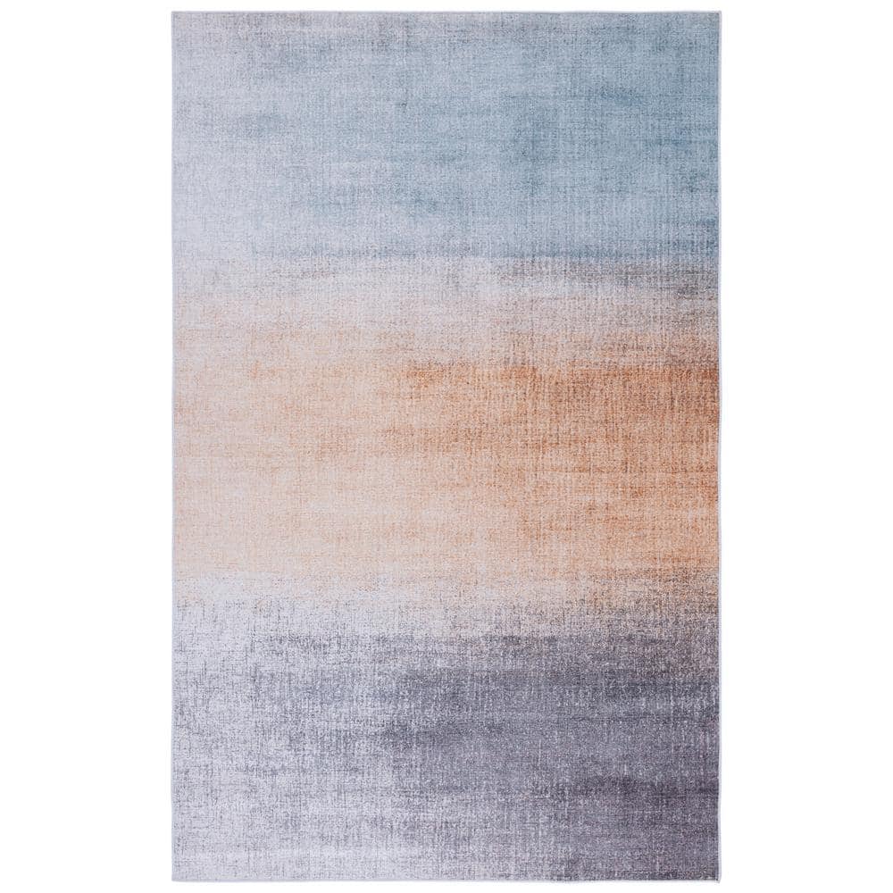 Tacoma TAC816 Power Loomed Machine Washable Accent Rug - Grey/Rust - 3'x5' - Safavieh.