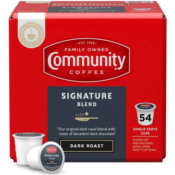 Community Coffee Signature Blend Dark Roast Coffee Single Serve Cups (54-Pack)