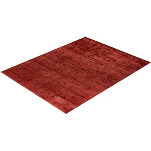 Vibrance Brown 9 ft. x 12 ft. Solid Wool Indoor Area Rug