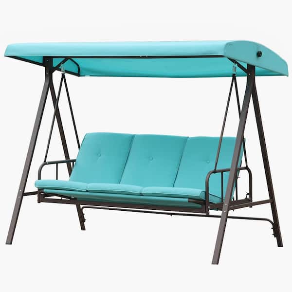 Aoodor 3-Seat Patio Swing with Canopy