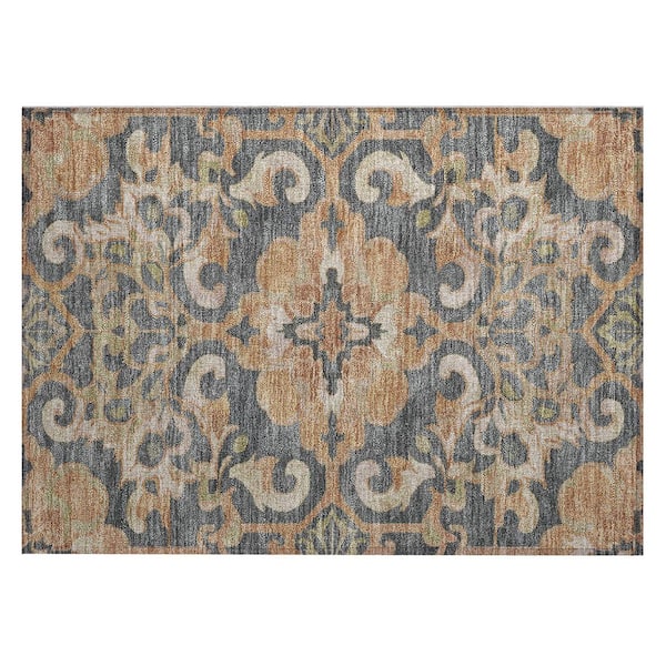 Chantille Machine Washable Indoor/Outdoor Abstract ACN1947 Terracotta 2 ft. x 3 ft. Accent Rug
