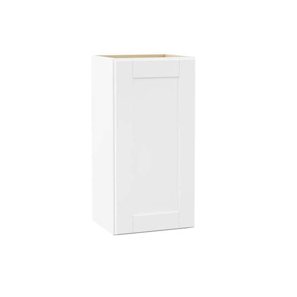 Shaker 15 in. W x 12 in. D x 30 in. H Assembled Wall Cabinet in Satin White