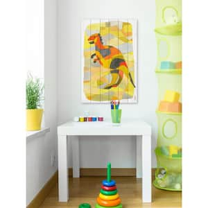 60 in. H x 40 in. W "Dinosaur 1" by Yolanta Gawlik Printed White Wood Wall Art