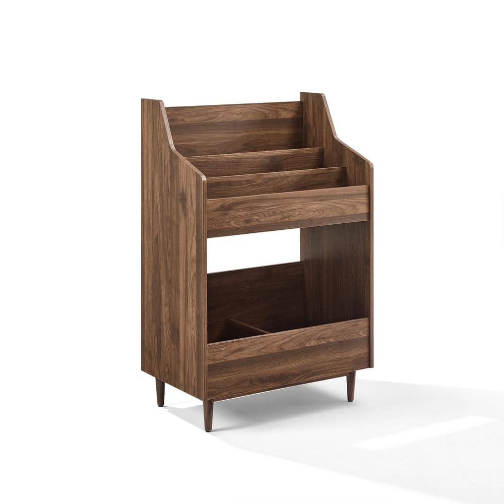CROSLEY FURNITURE Liam Walnut Record Storage Stand CF1123-WA - The