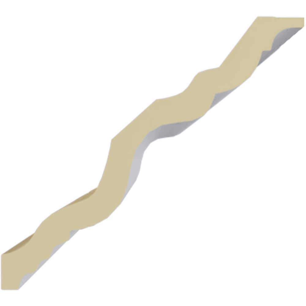 Dublin White Polyurethane Traditional Crown Moulding 94.5"