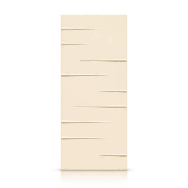 CALHOME 30 in. x 80 in. Hollow Core Beige Painted Composite MDF Interior Door Slab