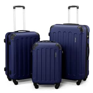 3-Piece Deep Blue Luggage Set with Spinner Wheels