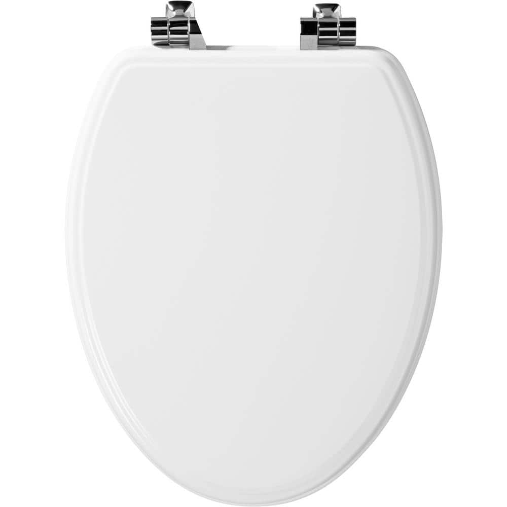 Weston Slow Close Elongated Closed Front Toilet Seat in White