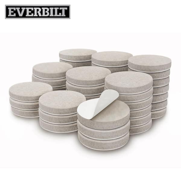 1 in. Beige Round Felt Heavy Duty Self Adhesive Furniture Pads (48-Pack)