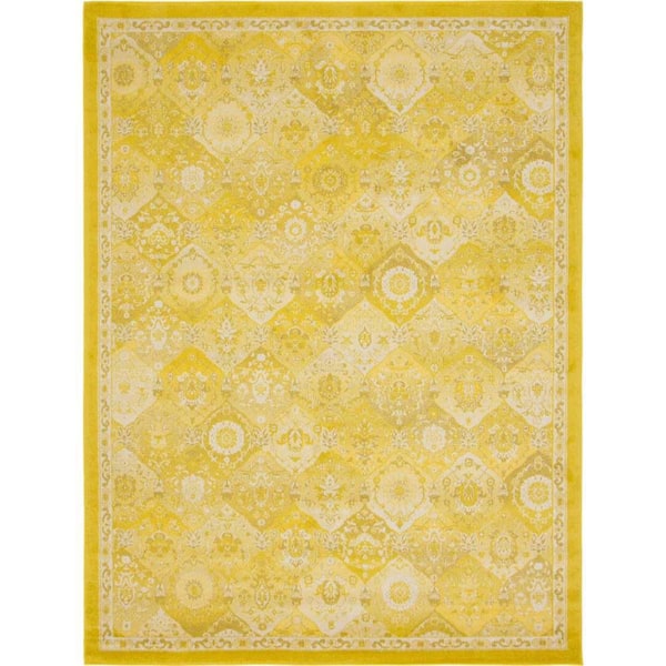 Penrose Blake Yellow 9 ft. x 12 ft. Area Rug