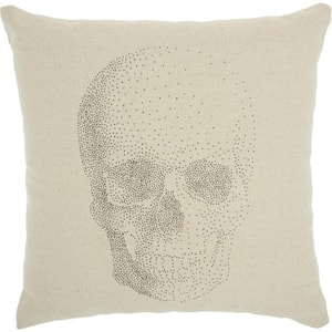 Lifestyles Natural 20 in. x 20 in. Throw Pillow