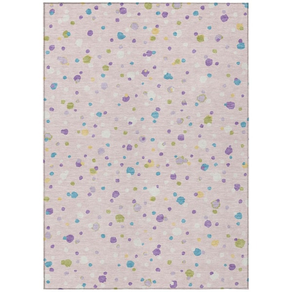 Chantille Machine Washable Indoor/Outdoor Abstract ACN2518 Pink 8 ft. x 10 ft. Area Rug