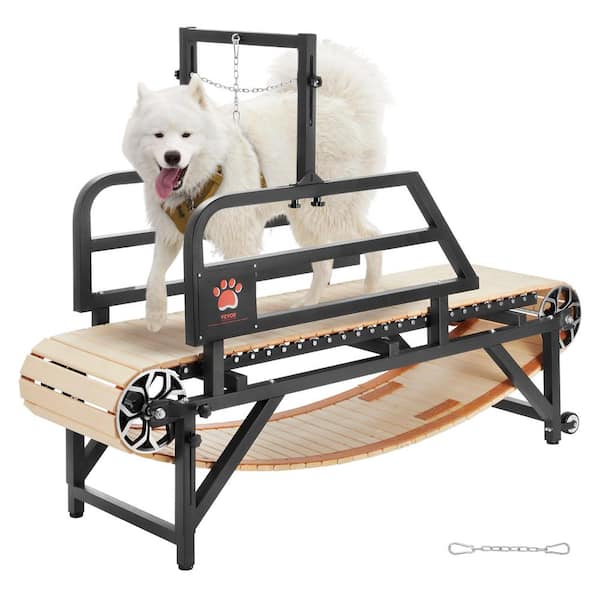 Dog Treadmill for Medium Dogs, 220 lbs. Weight Capacity, Dog Running Machine with Adjustable Ramps, Dog Pacer Slatmill