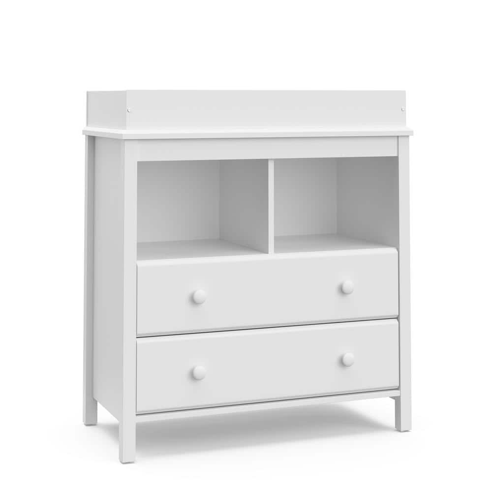 Storkcraft Alpine White 2-Drawer Changing Table Kids Dresser -  03662-401