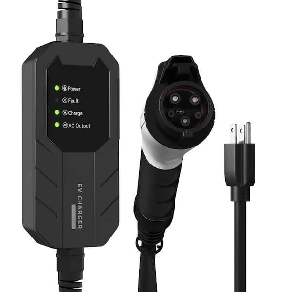 25ft 110-Volt Level 1 EV Charger Home Electric Vehicle Portable Charging Station NEMA 5-15 Plug Compatible