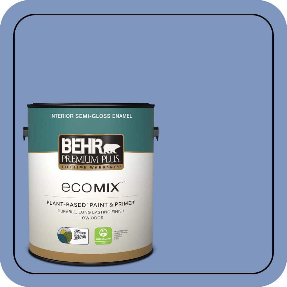 1 gal. #M540-5 Blue Satin Semi-Gloss Enamel EcoMix Plant-Based Interior Paint & Primer price history on PriceWatchPro