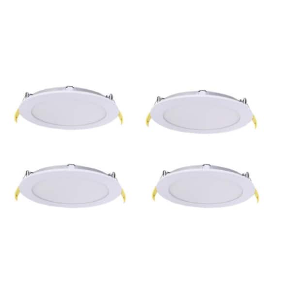 ProLED Integrated Recessed Select Slim Downlight Trim 6 in. 12W 2700K-5000K Color Selectable Dimmable JA-8 (4-Pack)