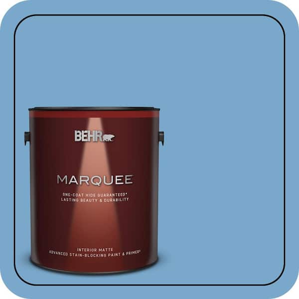 BEHR MARQUEE 1 gal. #M520-4 Mirror Lake One-Coat Hide Matte Interior Paint & Primer