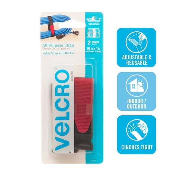 1'' x 27'' Elastic All-Purpose VELCRO® Brand VELSTRAP® Strap 2 pack