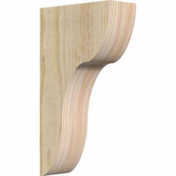 Ekena Millwork 4 in. x 10 in. x 18 in. Douglas Fir Carmel Rough Sawn Corbel