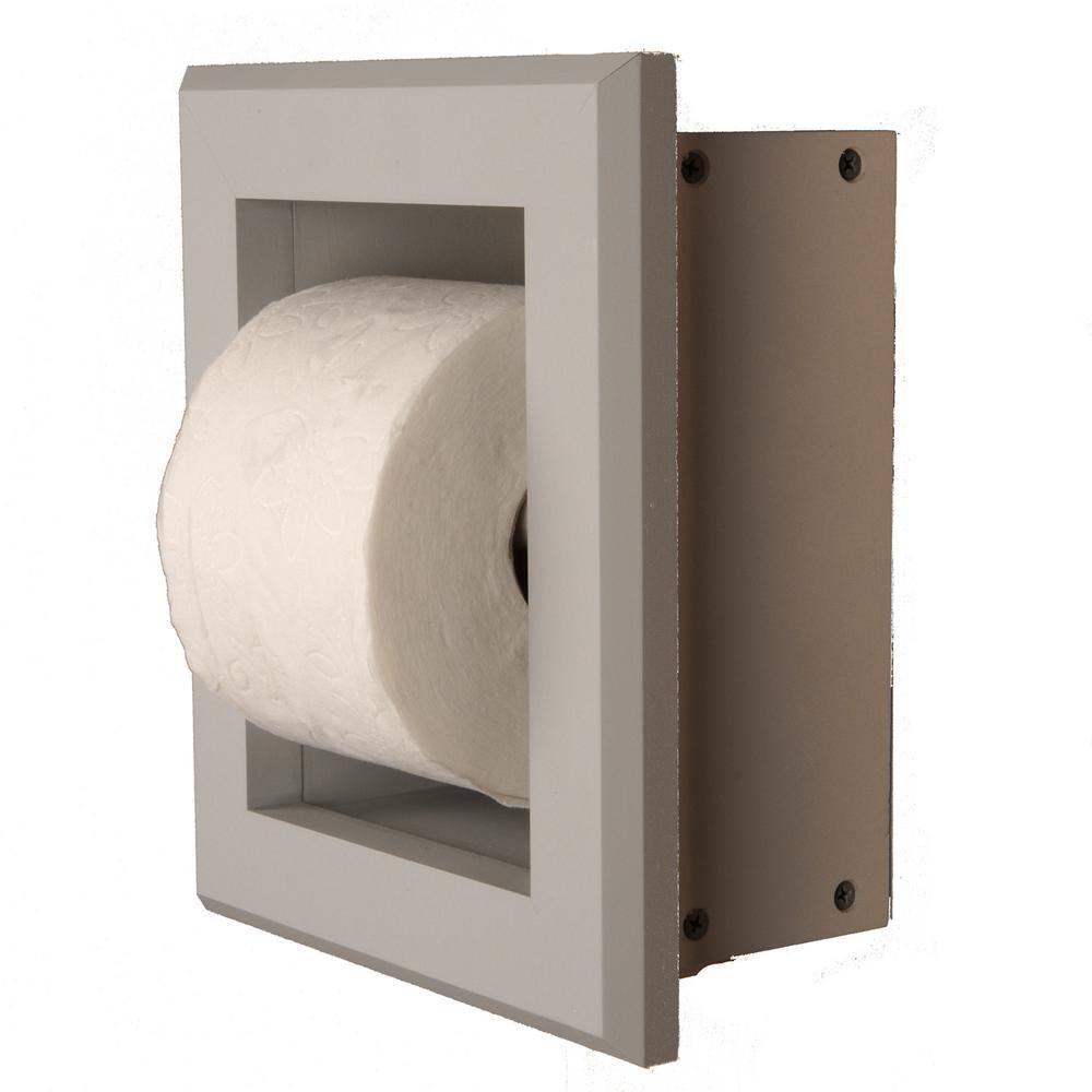 Newton Recessed Toilet Paper Holder 7 Holder in Primed with Bevel Frame ...