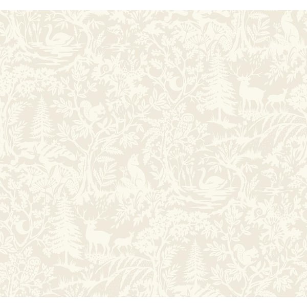 Chesapeake Alrick Forest Venture White Prepasted Non Woven Wallpaper Sample