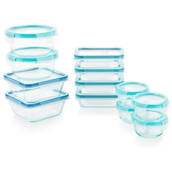 Snapware Pyrex Glass Food Keeper Set, Airtight & Leakproof, 18 Pc 