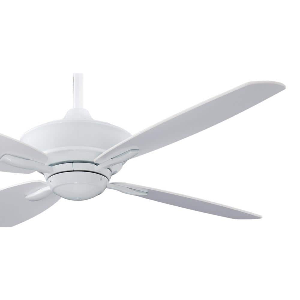 52" White Modern Ceiling Fan with Remote Control