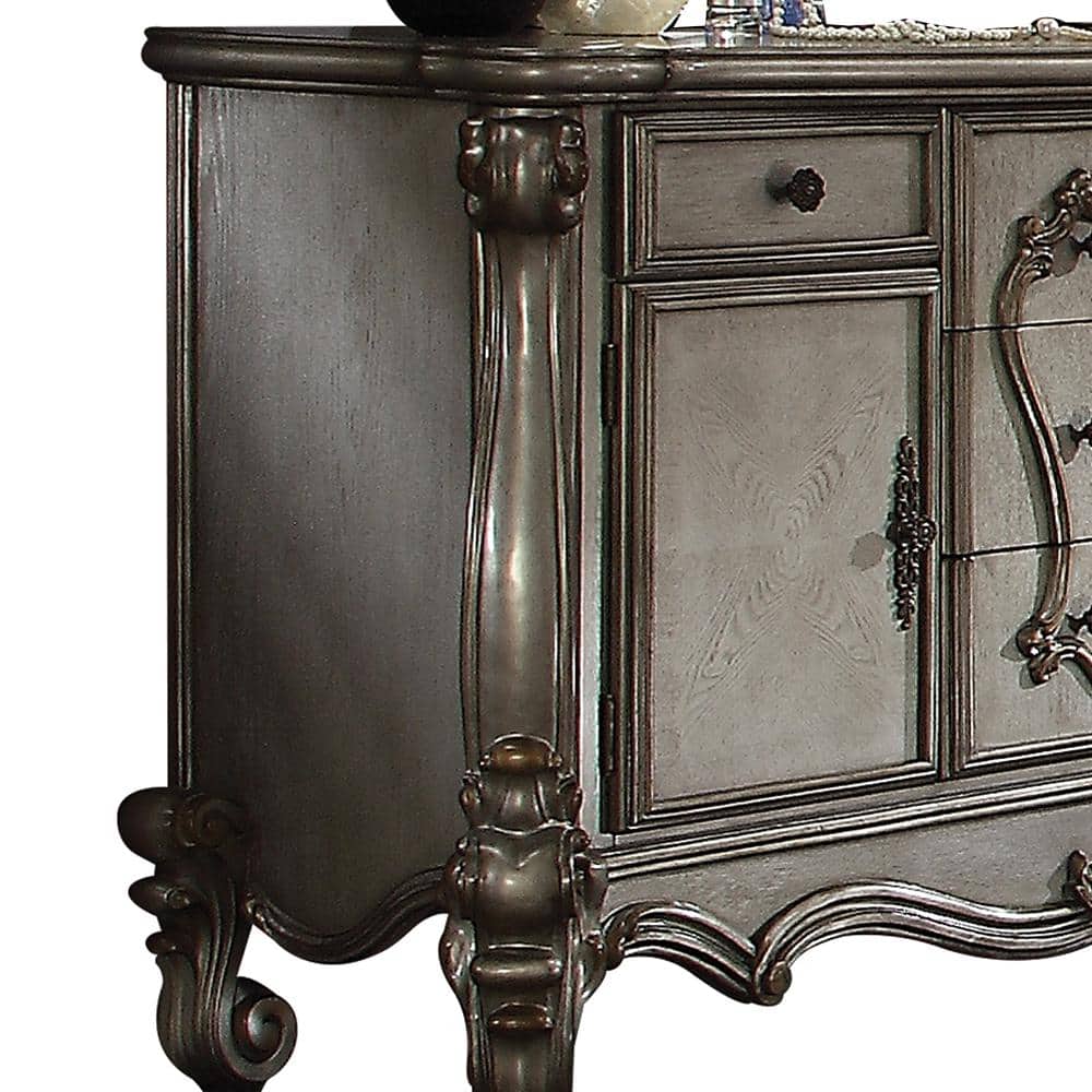 Farmhouse Antique Platinum Dresser with Dovetail Drawers