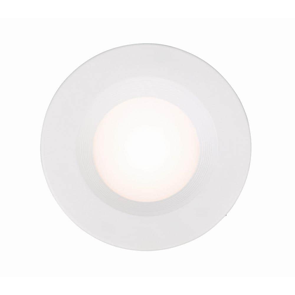 4-Inch White Aluminum LED Recessed Baffle Trim Pack