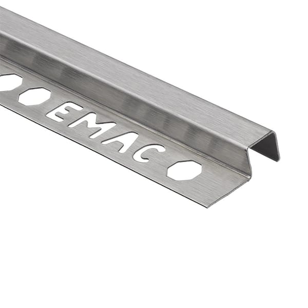 Novolistel 3 Brushed 1/2 in. x 98-1/2 in. Stainless Steel Tile Edging Trim