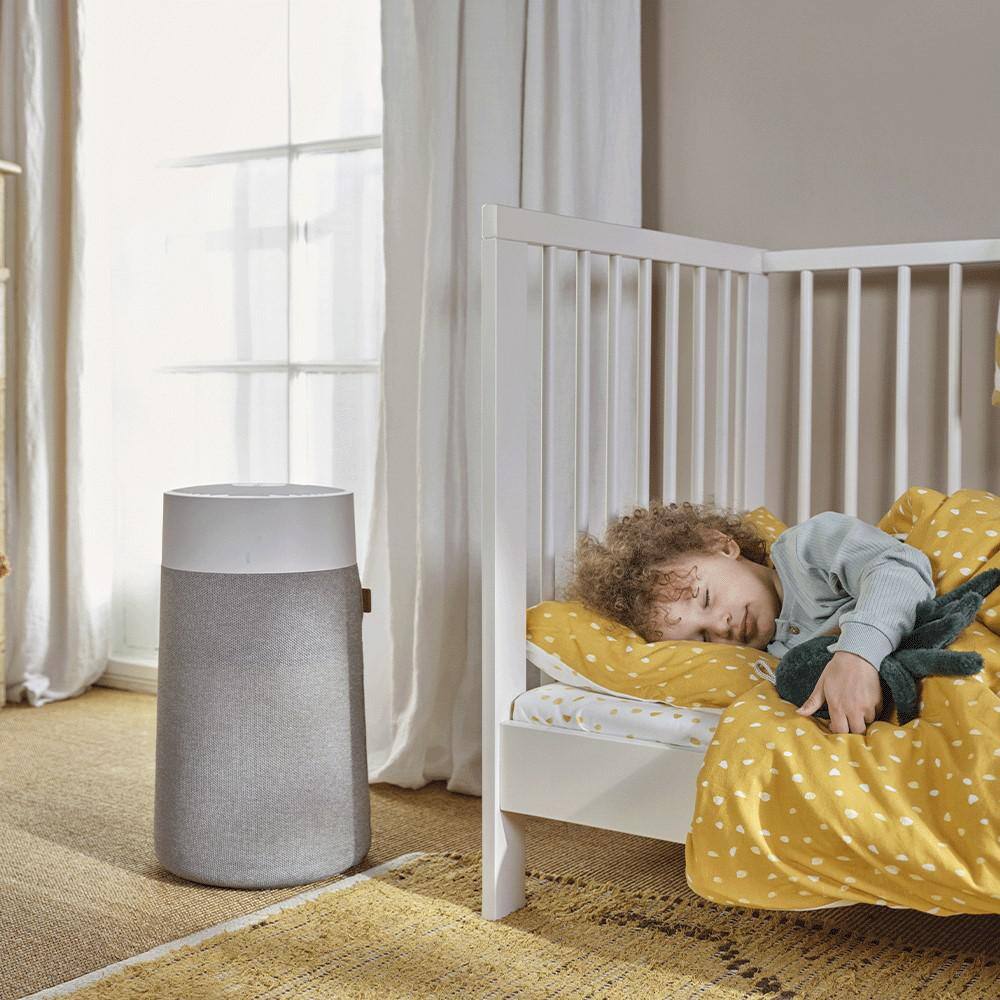 Blue and White HEPA Smart Air Purifier with Alexa