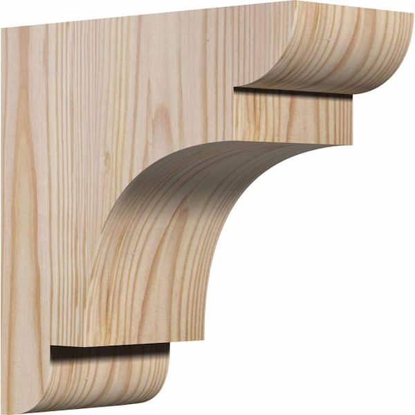 Ekena Millwork 3-1/2 in. x 8 in. x 8 in. Douglas Fir New Brighton Smooth Corbel