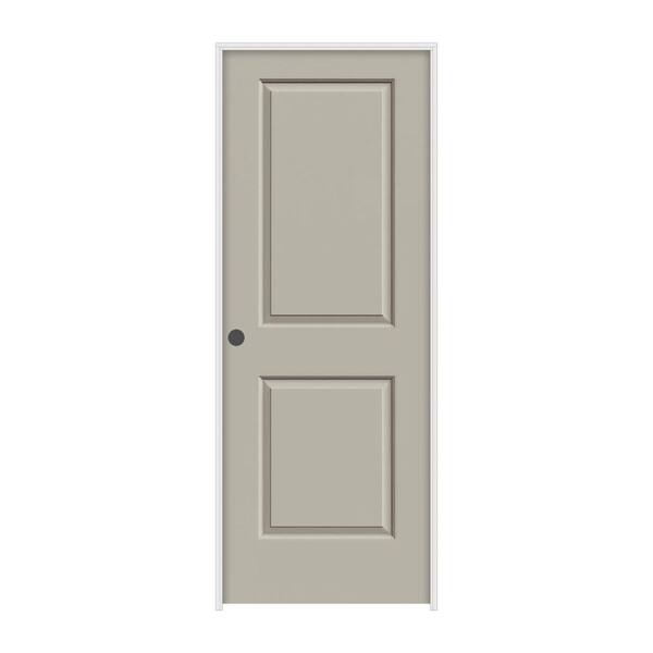 JELD-WEN 24 in. x 80 in. Cambridge Desert Sand Right-Hand Smooth Solid Core Molded Composite MDF Single Prehung Interior Door