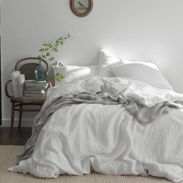 Legends Hotel Washed Linen Solid Duvet Cover